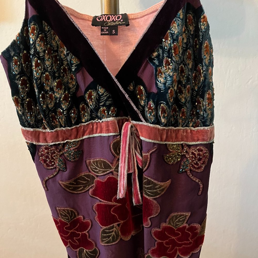 XOXO Beaded Embroidery Tank